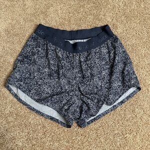 Outdoor Voices Blue Speckle Relay Shorts‎